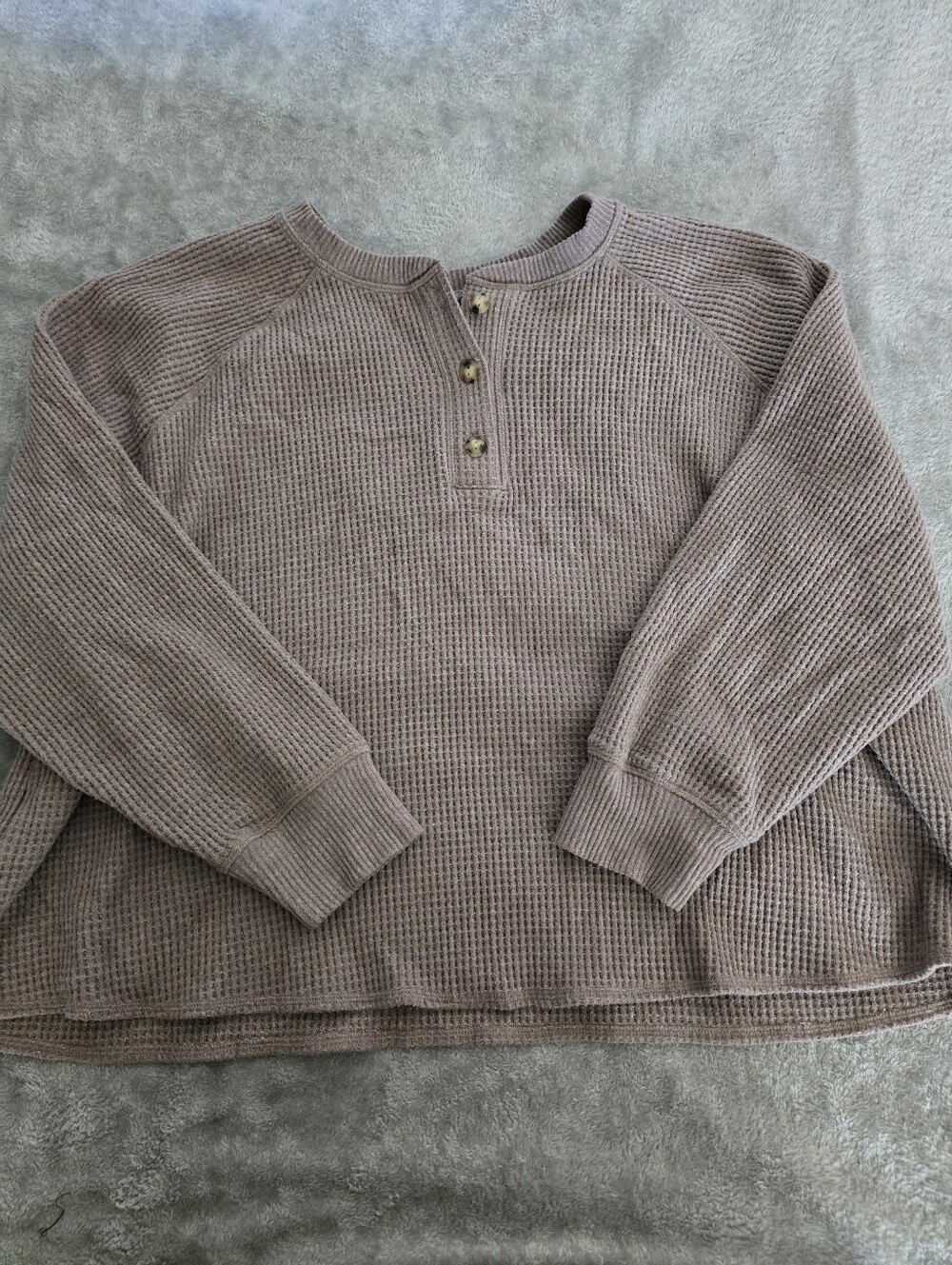 Old Navy Waffle Knit Cropped Plush Tee 3X